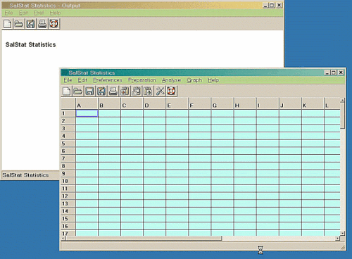 Salstat Statistics Main Window SalStat Statistics Main Window